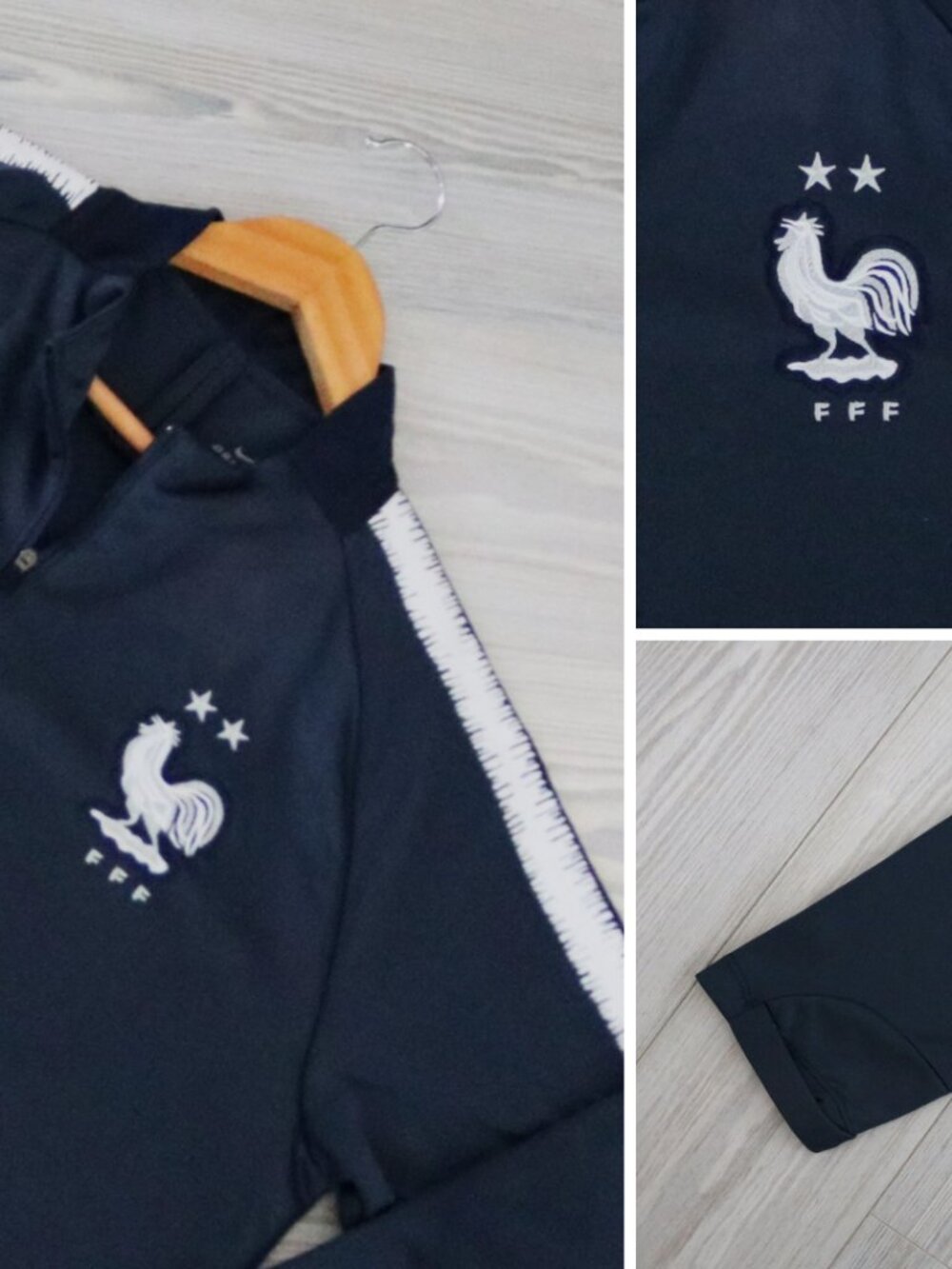Nike x France Fédération Française de Football Men' Navy 1/4 Zip World Cup Sz XL